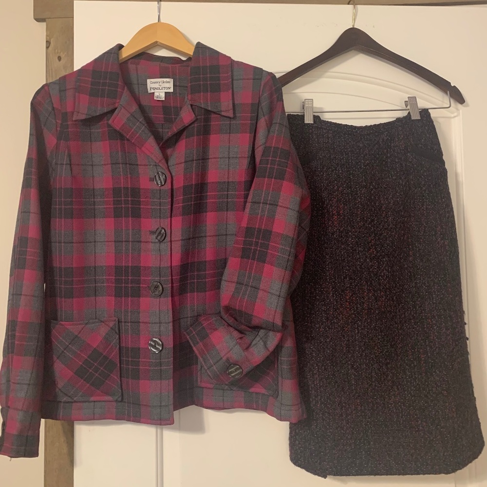 Pendleton Wool Blazer & Skirt